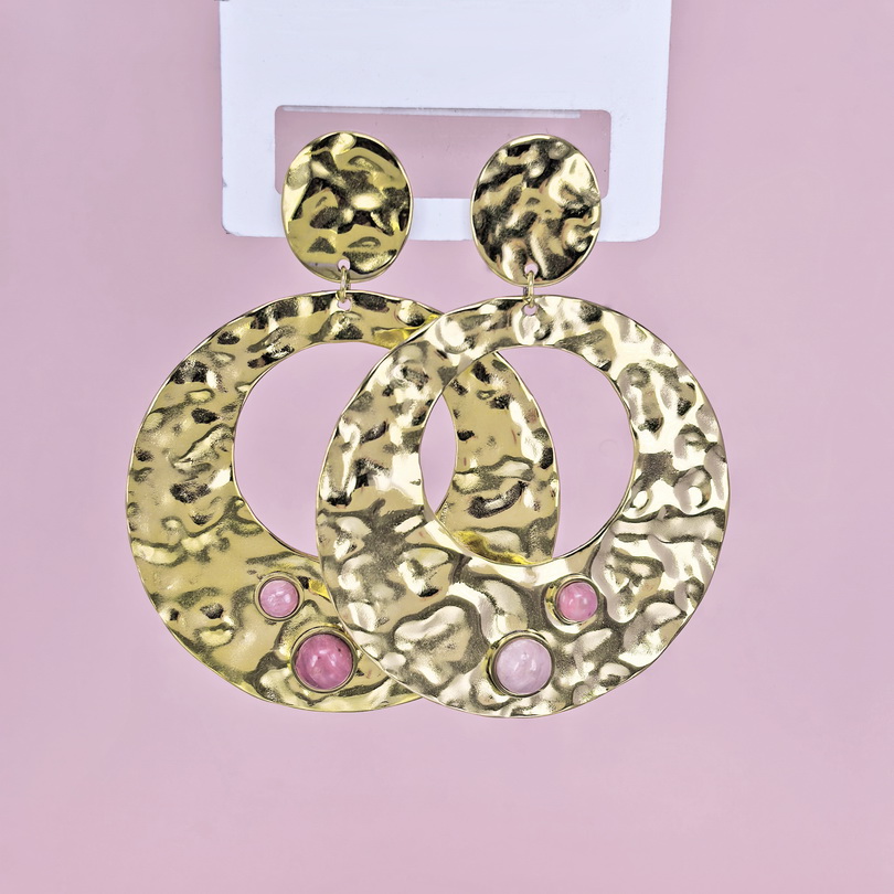 Stainless Steel Earrings  for Women and Girls Round With Stone Good Quality No Change Color BS2503270240