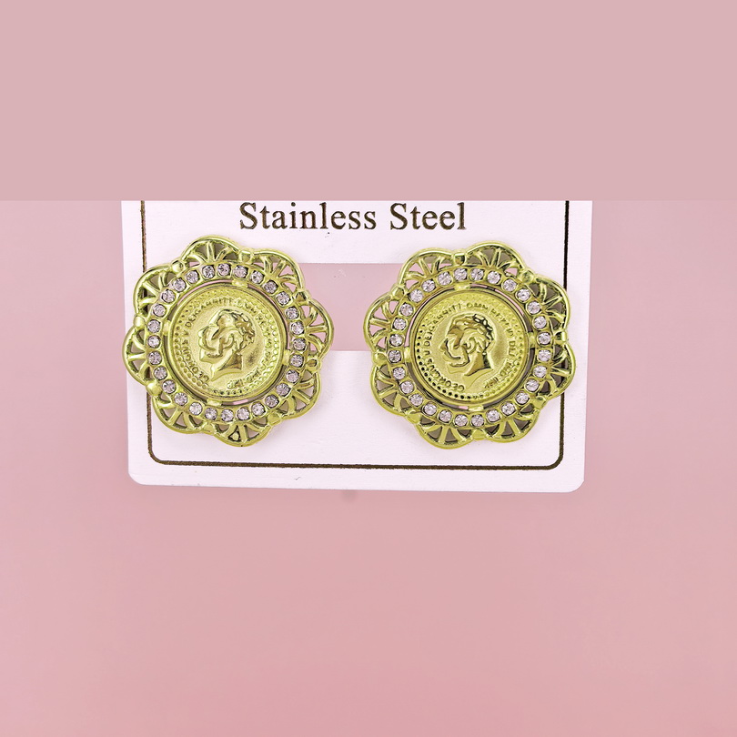 Stainless Steel Earrings  for Women and Girls Round  Good Quality No Change Color BS2503270247