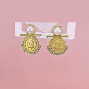 Stainless Steel Earrings  for Women and Girls Round With Pearls Good Quality No Change Color BS2503270252
