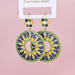 Stainless Steel Earrings  for Women and Girls Round Enamel Good Quality No Change Color BS2503270258