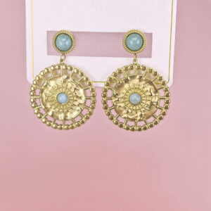 Stainless Steel Earrings  for Women and Girls Round With Stone Good Quality No Change Color BS2503270266