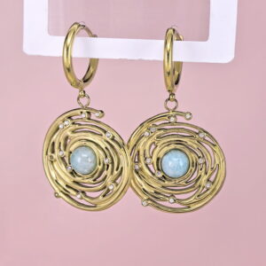 Stainless Steel Earrings  for Women and Girls Round With Stone Good Quality No Change Color BS2503270267