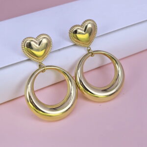 Stainless Steel Earrings  for Women and Girls Smooth Love Heart Good Quality No Change Color BS2503270558
