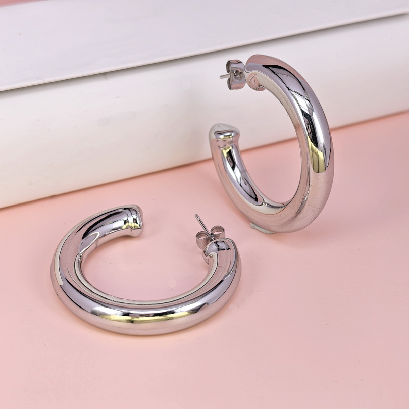 Stainless Steel Earrings  for Women and Girls Smooth C Shape Good Quality No Change Color BS2503270567