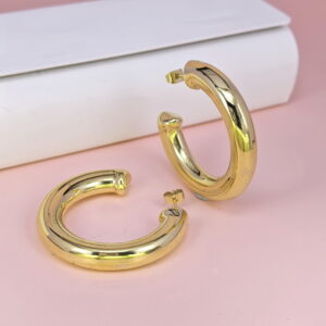 Stainless Steel Earrings  for Women and Girls Smooth C Shape Good Quality No Change Color BS2503270568