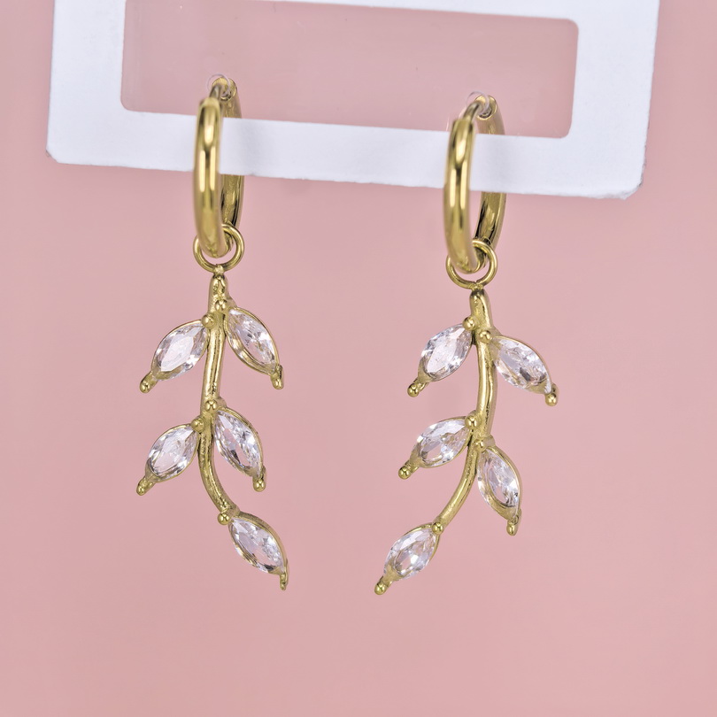 Stainless Steel Earrings  for Women and Girls Leaves Leaf Good Quality No Change Color BS2503270676