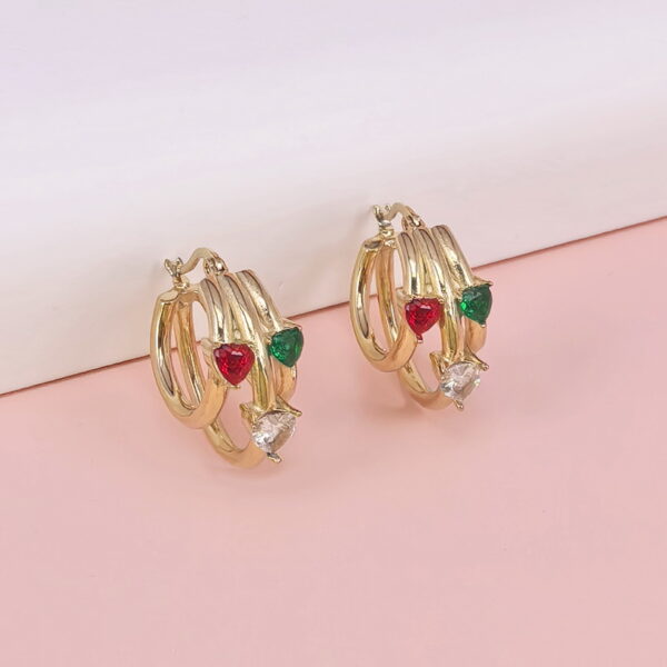 Stainless Steel Earrings with Crystals for Women and Girls Geometric Good Quality No Change Color BS2503270746