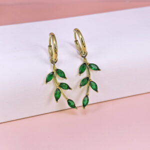 Stainless Steel Earrings with Crystals for Women and Girls Peace Olive Good Quality No Change Color BS2503270748
