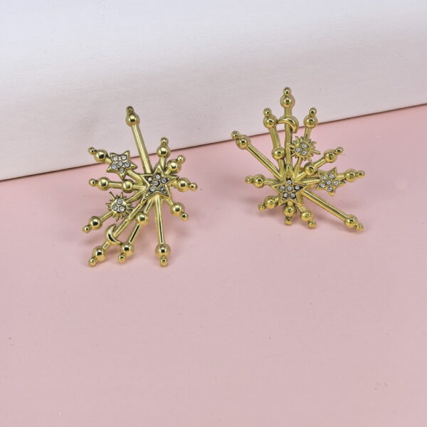 Stainless Steel Earrings with Crystals for Women and Girls Geometric Good Quality No Change Color BS2503270749