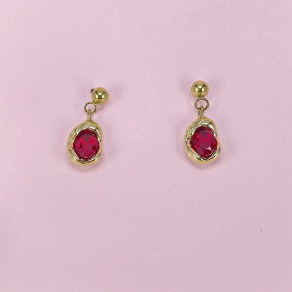 Stainless Steel Earrings with Crystals for Women and Girls Round Good Quality No Change Color BS2503270756