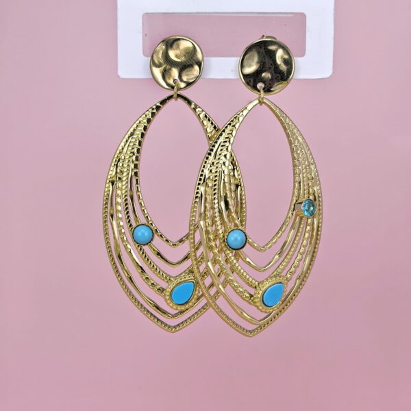 Stainless Steel Earrings with Crystals for Women and Girls Teardrop Waterdrop Good Quality No Change Color BS2503270769