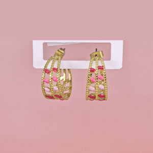 Stainless Steel Earrings with Crystals for Women and Girls C Shape Good Quality No Change Color BS2503270779
