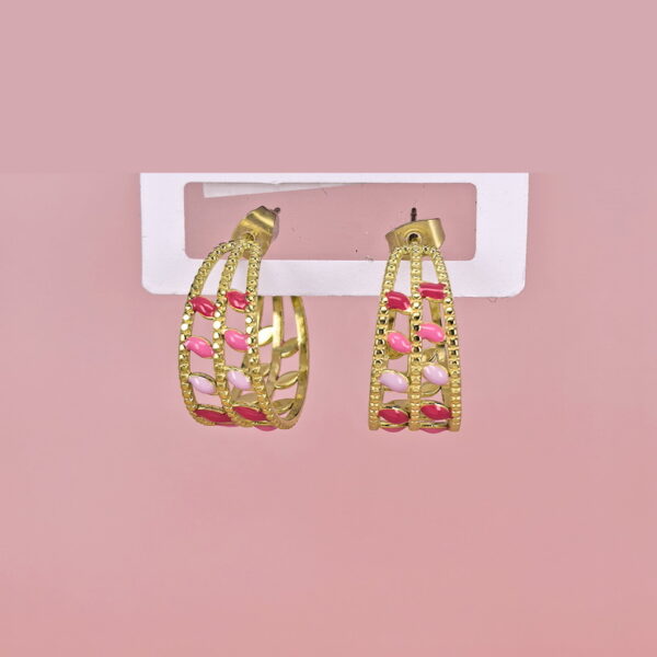 Stainless Steel Earrings with Crystals for Women and Girls C Shape Good Quality No Change Color BS2503270779