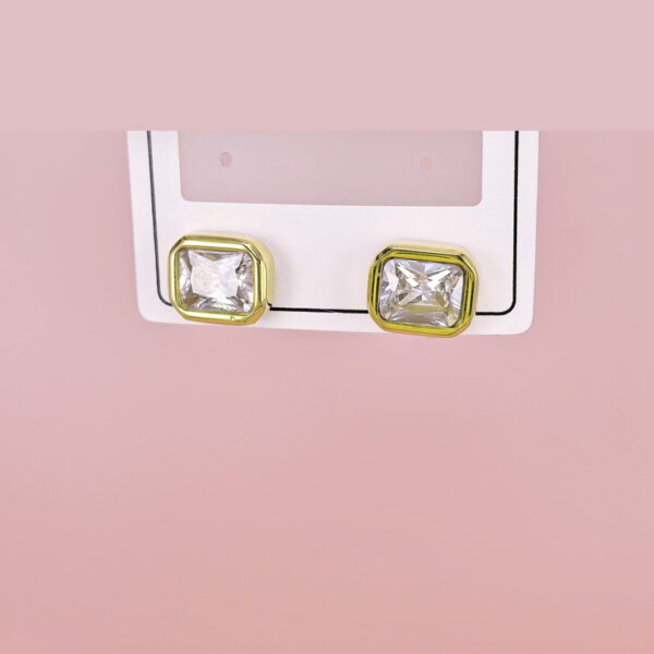 Stainless Steel Earrings with Crystals for Women and Girls Rectangle Good Quality No Change Color BS2503270783