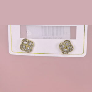 Stainless Steel Earrings with Crystals for Women and Girls Four-Leaf Clover Good Quality No Change Color BS2503270785