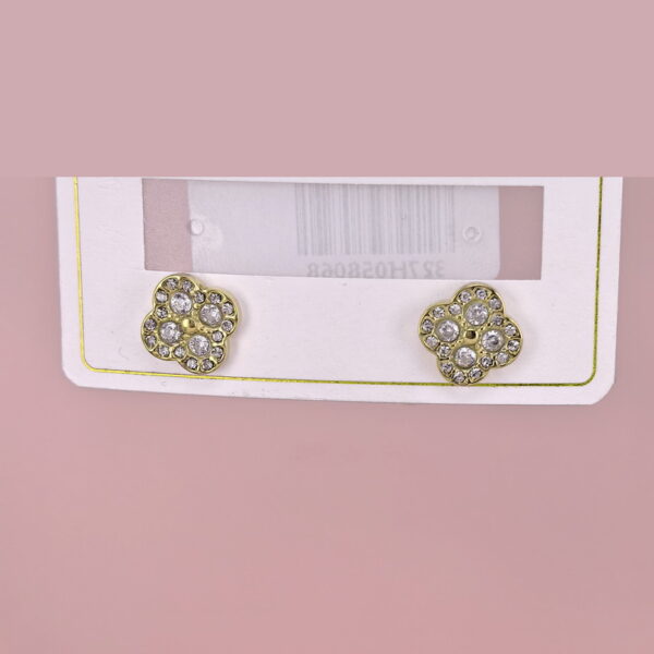 Stainless Steel Earrings with Crystals for Women and Girls Four-Leaf Clover Good Quality No Change Color BS2503270785