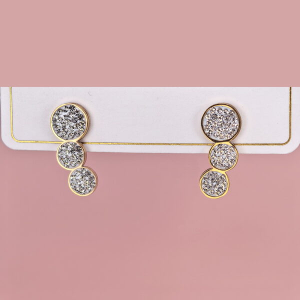 Stainless Steel Earrings with Crystals for Women and Girls Round Circle Good Quality No Change Color BS2503270790