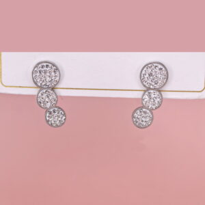 Stainless Steel Earrings with Crystals for Women and Girls Round Circle Good Quality No Change Color BS2503270791