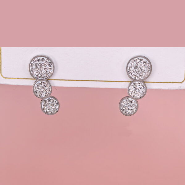 Stainless Steel Earrings with Crystals for Women and Girls Round Circle Good Quality No Change Color BS2503270791