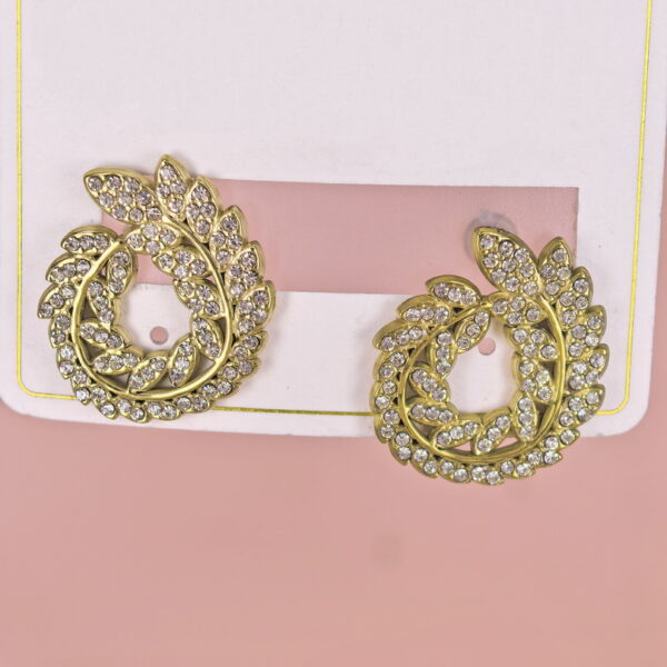 Stainless Steel Earrings with Crystals for Women and Girls Peace Olive Good Quality No Change Color BS2503270792