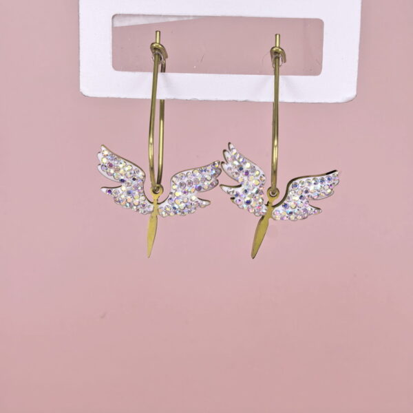 Stainless Steel Earrings with Crystals for Women and Girls Swans Good Quality No Change Color BS2503270795