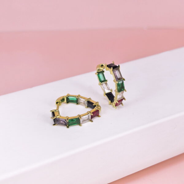 Stainless Steel Earrings with Crystals for Women and Girls Geometric Good Quality No Change Color BS2503270796
