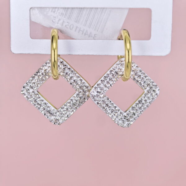 Stainless Steel Earrings with Crystals for Women and Girls Rhombus Good Quality No Change Color BS2503270798