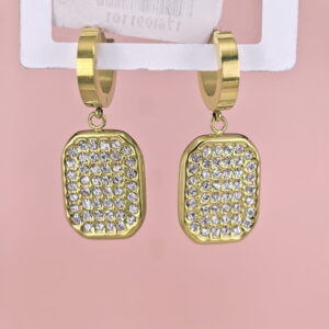 Stainless Steel Earrings with Crystals for Women and Girls Feather Good Quality No Change Color BS2503270811