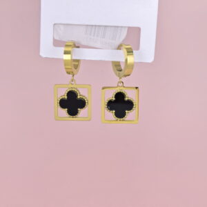 Stainless Steel Earrings with Crystals for Women and Girls Four-Leaf Clover Good Quality No Change Color BS2503270813