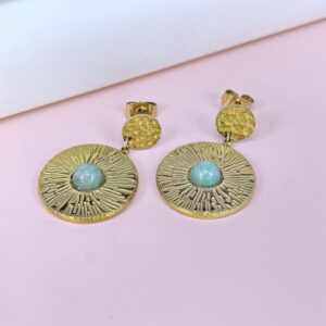 Stainless Steel Earrings with Stones for Women and Girls Round Circle Good Quality No Change Color BS2503270824