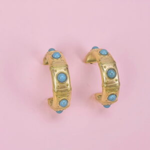 Stainless Steel Earrings with Stones for Women and Girls C Shape Good Quality No Change Color BS2503270843