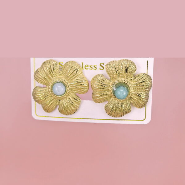Stainless Steel Earrings with Stones for Women and Girls Four-Leaf Clover Good Quality No Change Color BS2503270848
