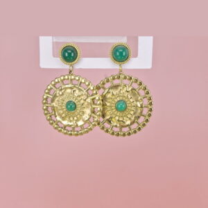 Stainless Steel Earrings with Stones for Women and Girls Round Circle Good Quality No Change Color BS2503270850