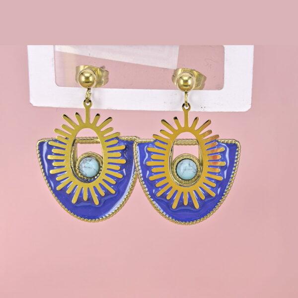 Stainless Steel Earrings with Stones for Women and Girls Geometric Good Quality No Change Color BS2503270852
