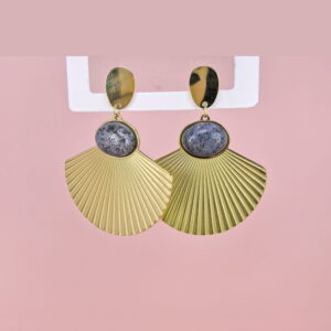 Stainless Steel Earrings with Stones for Women and Girls Fans Shape Good Quality No Change Color BS2503270853