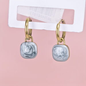 Stainless Steel Earrings with Stones for Women and Girls Square Good Quality No Change Color BS2503270861