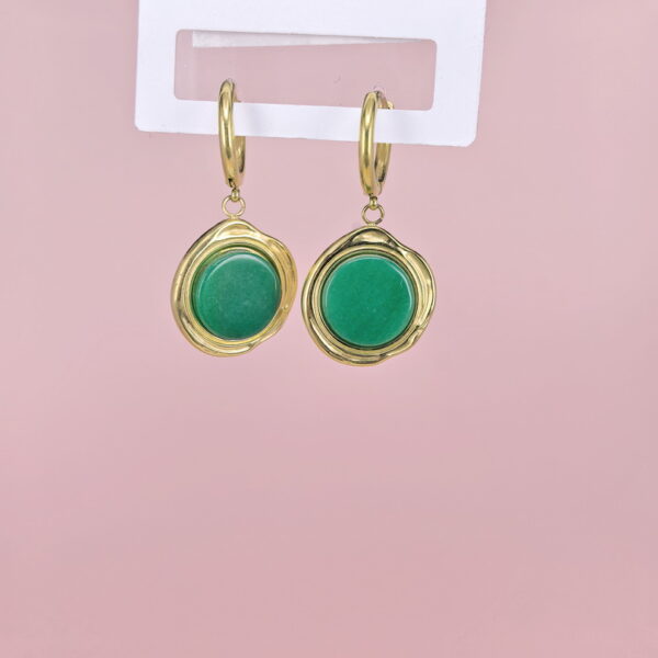 Stainless Steel Earrings with Stones for Women and Girls Round Circle Good Quality No Change Color BS2503270862