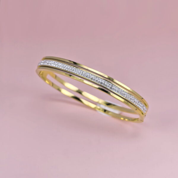 Stainless Steel Bangles Bracelets Crystals Good Quality No Change Color For Women Girls CS250327001
