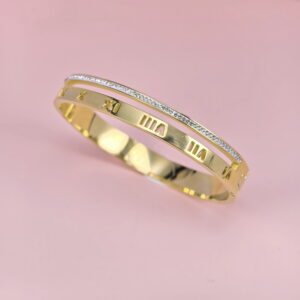 Stainless Steel Bangles Bracelets Roman Numerals Good Quality No Change Color For Women Girls CS250327003