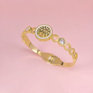 Stainless Steel Bangles Bracelets Olive Trees Good Quality No Change Color For Women Girls CS250327008