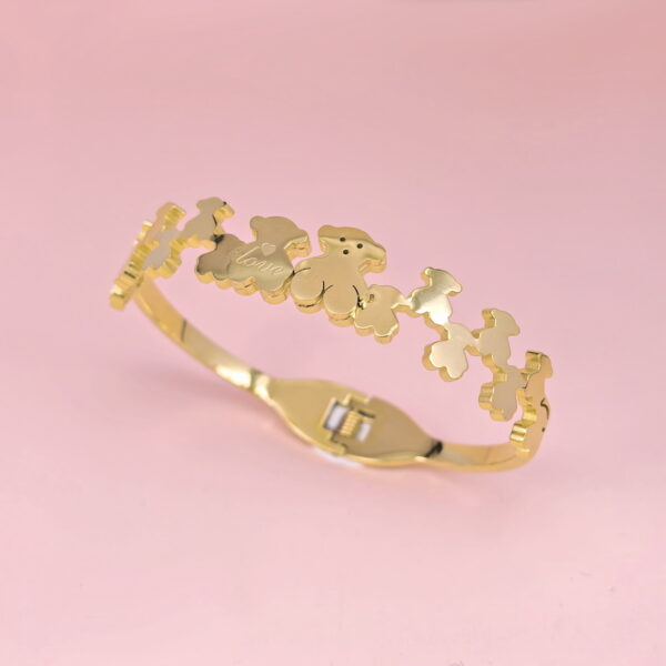 Stainless Steel Bangles Bracelets Bears Good Quality No Change Color For Women Girls CS250327009