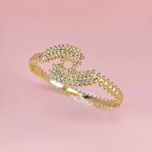 Stainless Steel Bangles Bracelets Crystals Good Quality No Change Color For Women Girls CS250327031